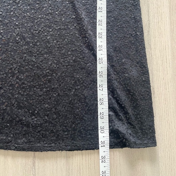 Eileen Fisher | Black Sequined Silk Sleeveless Tank Tunic Small Luxury Going Out - Picture 7 of 7